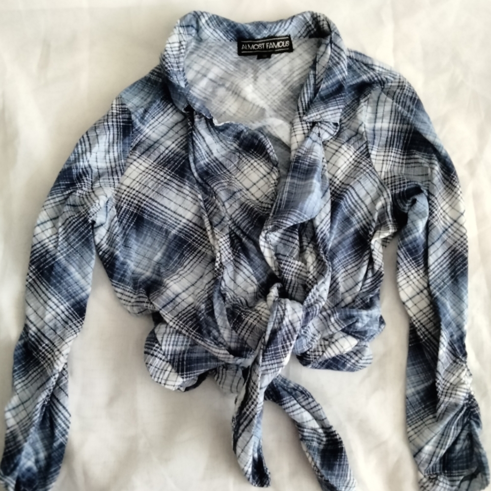 Blue Flannel Top